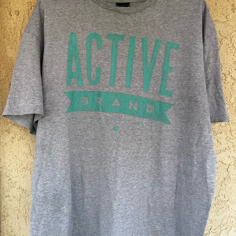 Brand: active skate shop shirt 
Size: Large
Color: Gray